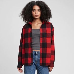 GAP teen flannel blouse
